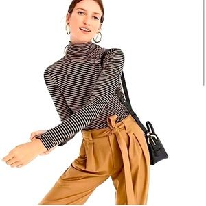 J. Crew Striped Tissue Turtleneck